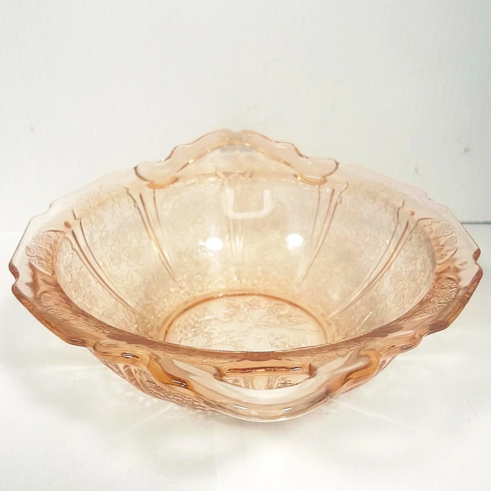 Jeannette‎ Glass Cherry Blossom Bowl 9 Inch Pink Depression Glass